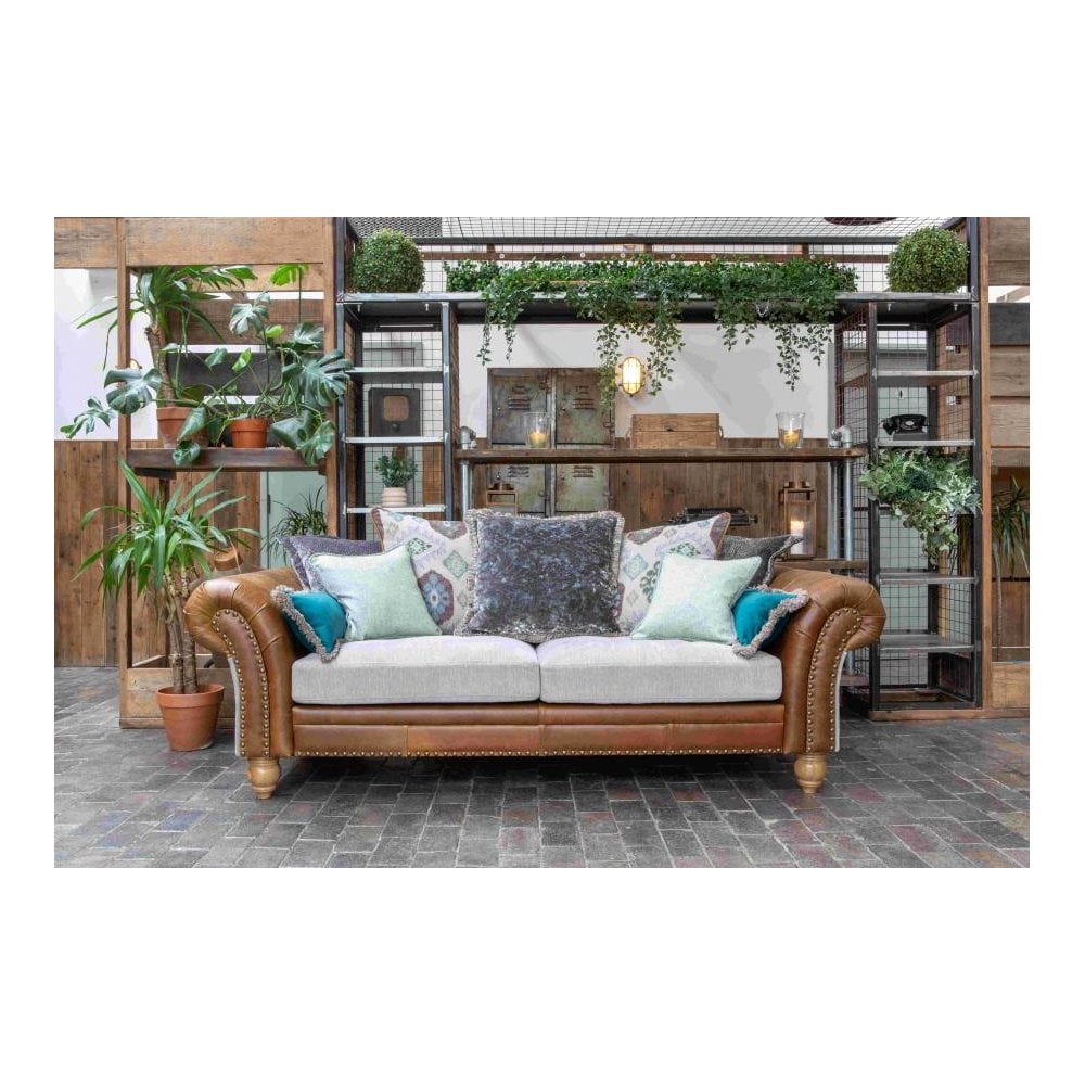 Brompton 3 Seater Sofa Grey Fabrics + 3L