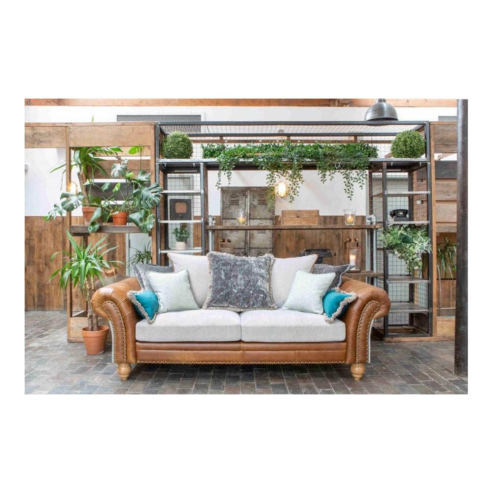 Brompton 3 Seater Sofa Grey Fabrics + 3L