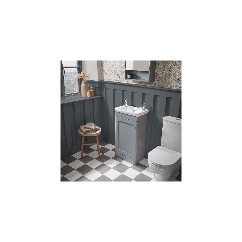 Marston Cloakroom Vanity Unit Paper White