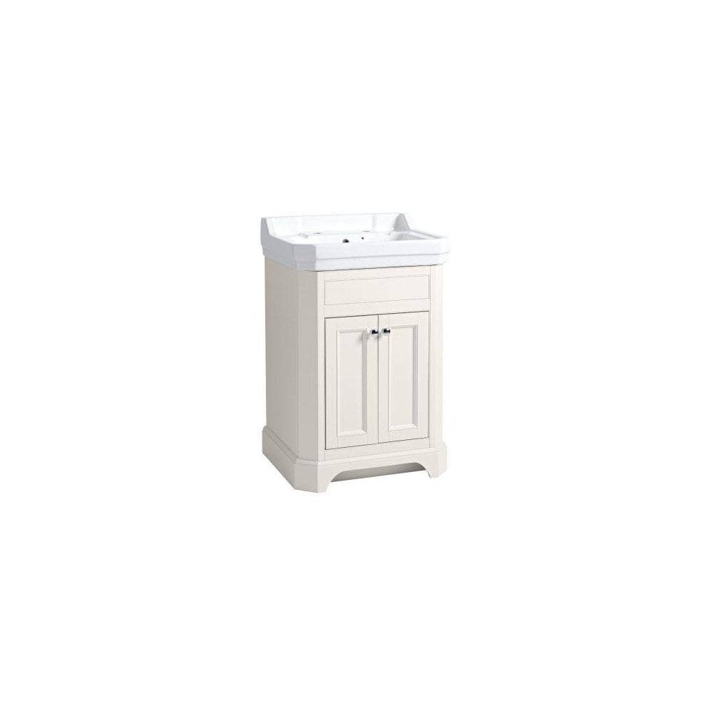 Vitoria 600 Freestanding Vanity Unit Linen White