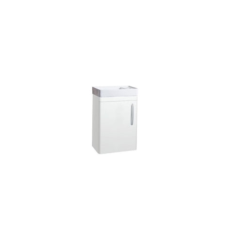 Compass 450 Cloakroom Wall Mounted Vanity Unit Gloss White