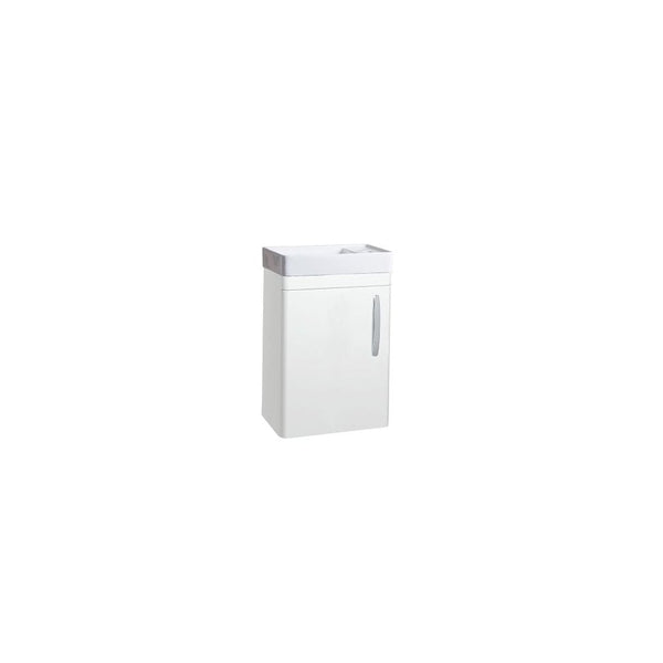 Compass 450 Cloakroom Wall Mounted Vanity Unit Gloss White