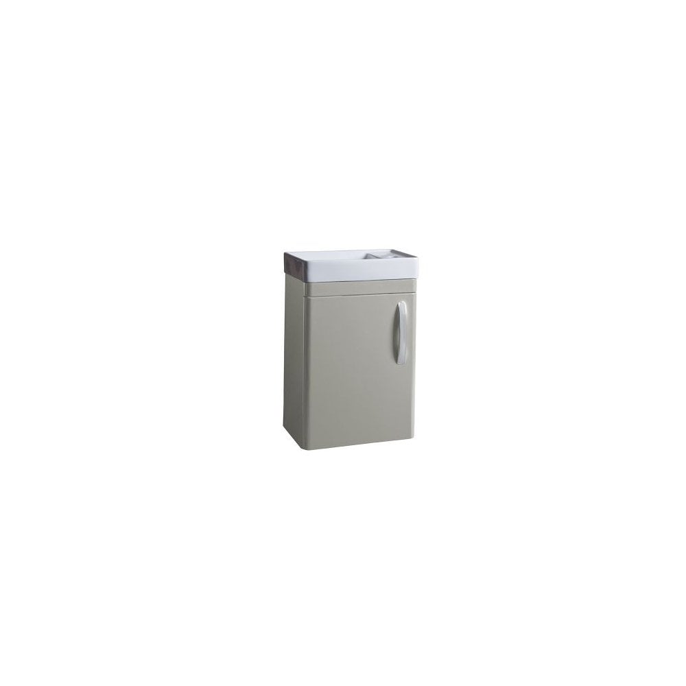 Compass 450 Cloakroom Wall Mounted Vanity Unit Light Grey