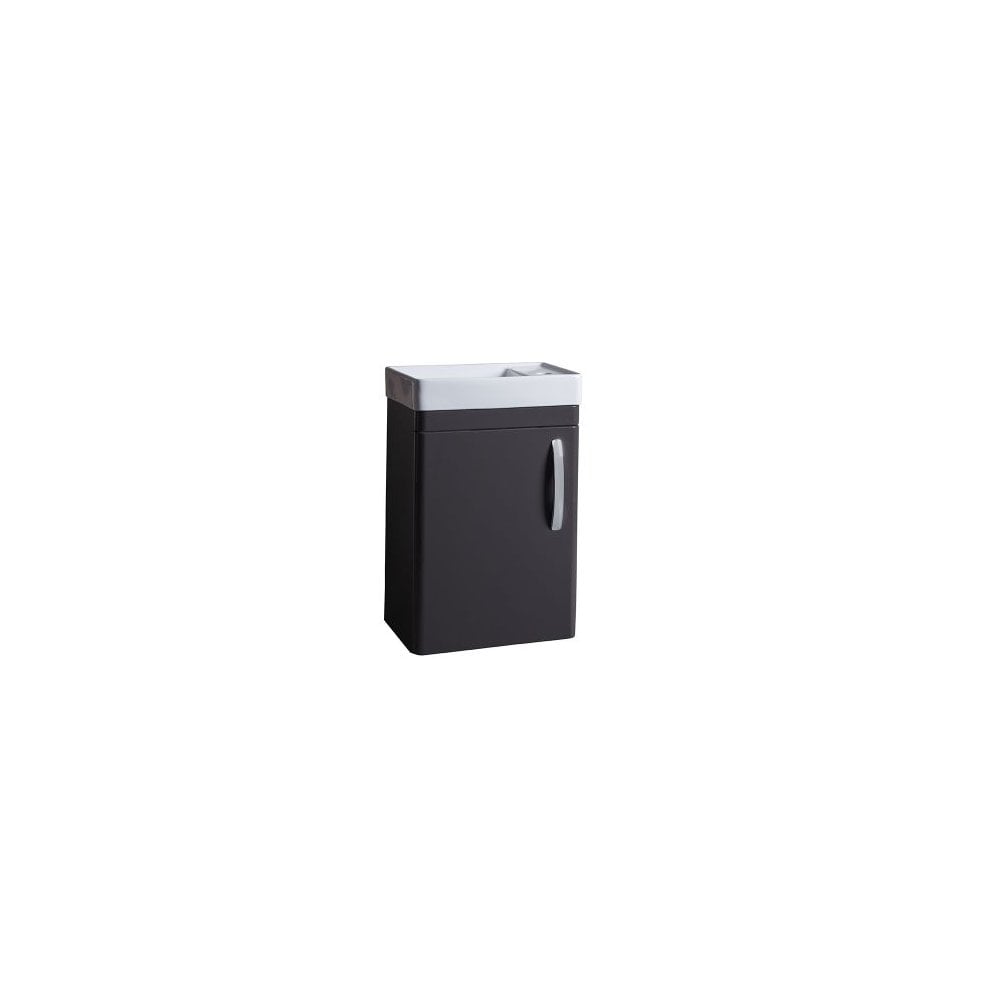 Compass 450 Cloakroom Wall Mounted Vanity Unit Gloss Clay