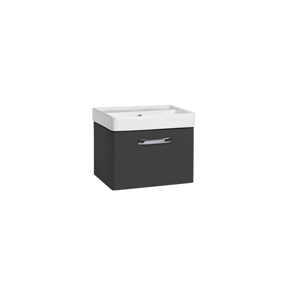 Compass 500 Wall Mounted Vanity Unit Gloss Clay