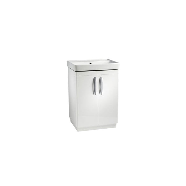 Compass 600 Freestanding Vanity Unit Gloss White