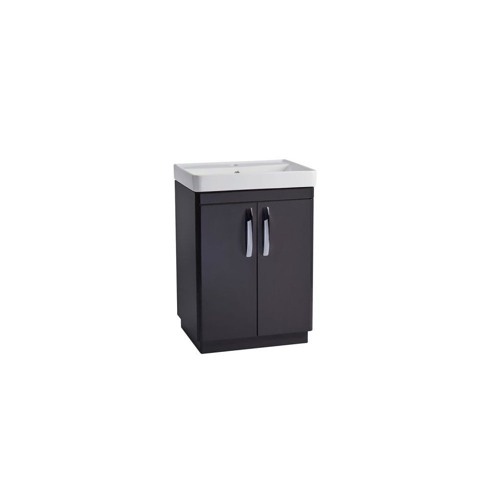Compass 600 Freestanding Vanity Unit Gloss Clay
