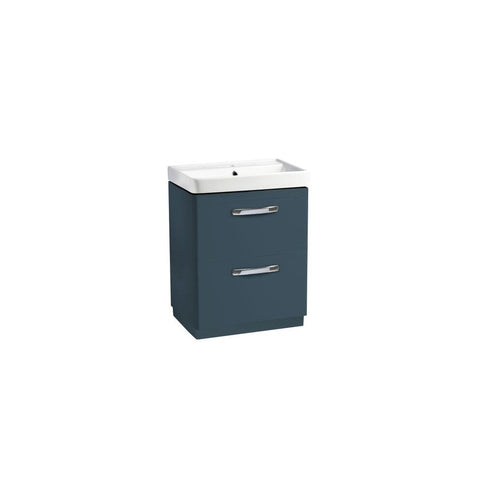 Compass 600 Double Drawer Freestanding Vanity Unit Oxford Blue