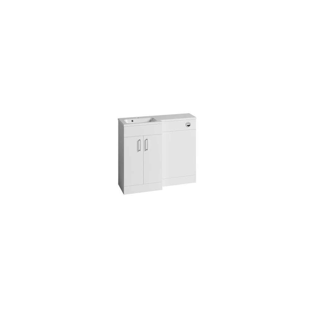 Nexus 1000 Basin Unit & Back To Wall Unit Gloss White