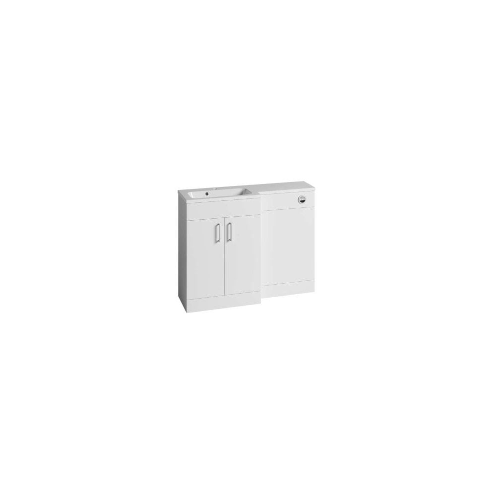 Nexus 1100 Basin Unit & Back To Wall Unit Gloss White