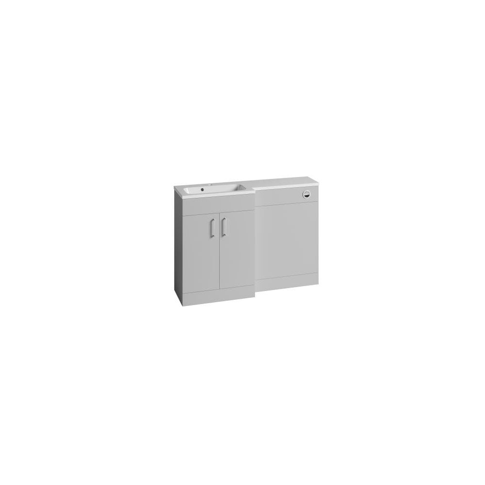 Nexus 1200 Basin Unit & Back To Wall Unit Light Grey