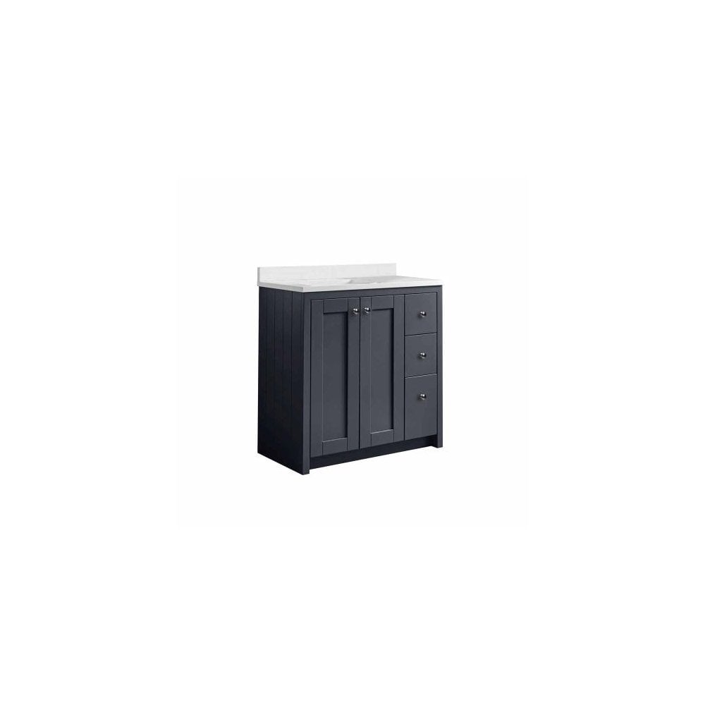 Lansdown 800 Underslung Vanity Unit Matt Dark Grey