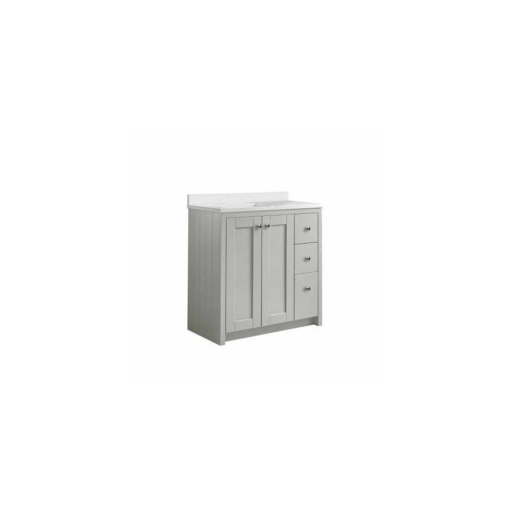 Lansdown 800 Underslung Vanity Unit Pebble Grey