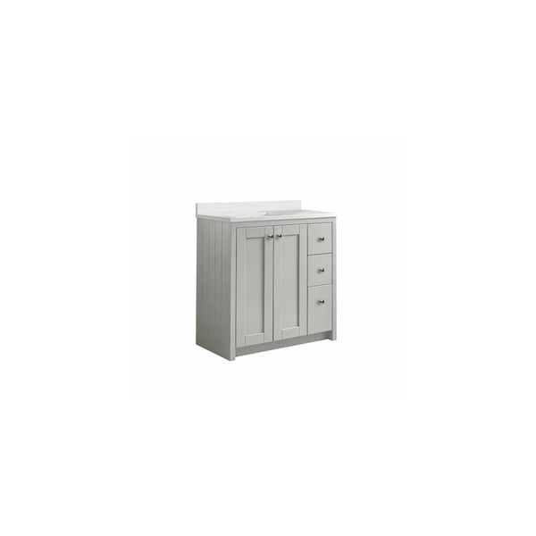 Lansdown 800 Underslung Vanity Unit Pebble Grey