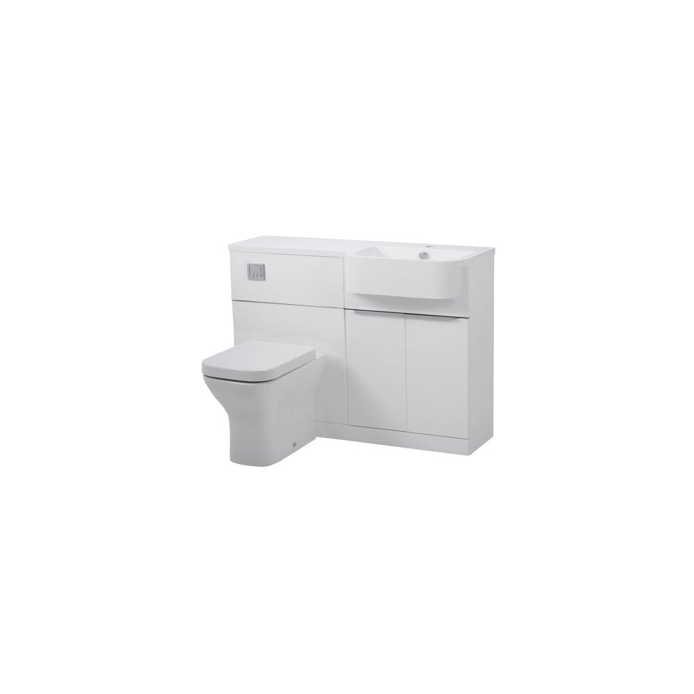 Match 1200 Furniture Unit Right Gloss White