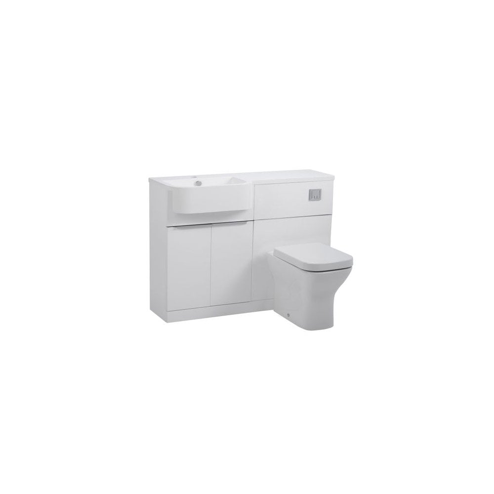 Match 1200 Furniture Unit Left Gloss White