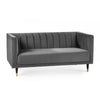 Salma Scalloped Back 2 Seater - Grey