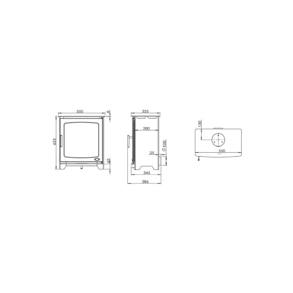 Hazelwood 6.5 kw Double Side Wood Burning (Eco)