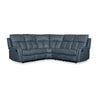 Bergamo Leather Recliner Corner Sofa-Blue Grey
