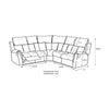 Bergamo Leather Recliner Corner Sofa-Dark Grey
