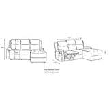 Crosby Corner Recliner - Right - Nutmeg