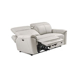 Madrid 3 Seater Electric Recliner - Light Grey