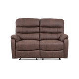 Taylor 2 Seater Recliner-Leather Air-Antique Brown Rub Off