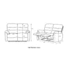 Taylor 2 Seater Recliner-Leather Air-Antique Brown Rub Off