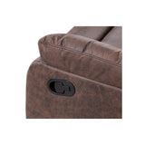Taylor 2 Seater Recliner-Leather Air-Antique Brown Rub Off