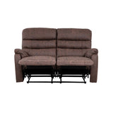 Taylor 2 Seater Recliner-Leather Air-Antique Brown Rub Off