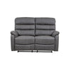 Taylor 2 Seater Recliner-Leather Air-Antique Grey Rub Off