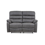 Taylor 2 Seater Recliner-Leather Air-Antique Grey Rub Off