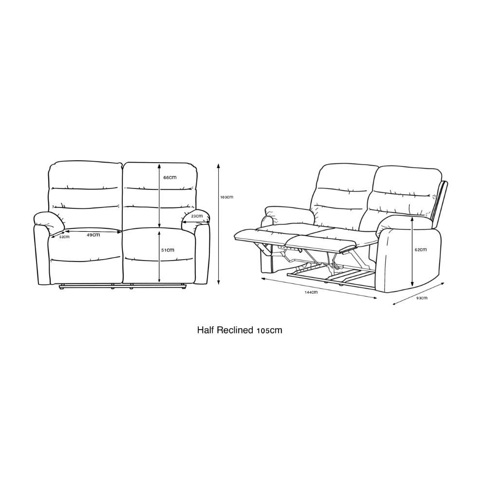 Taylor 2 Seater Recliner-Leather Air-Antique Grey Rub Off