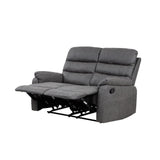 Taylor 2 Seater Recliner-Leather Air-Antique Grey Rub Off