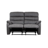 Taylor 2 Seater Recliner-Leather Air-Antique Grey Rub Off