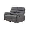 Taylor 2 Seater Recliner-Leather Air-Antique Grey Rub Off