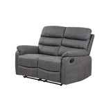 Taylor 2 Seater Recliner-Leather Air-Antique Grey Rub Off