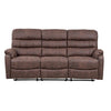 Taylor 3 Seater Recliner-Leather Air-Antique Brown Rub Off
