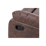 Taylor 3 Seater Recliner-Leather Air-Antique Brown Rub Off