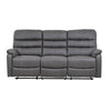 Taylor 3 Seater Recliner-Leather Air-Antique Grey Rub Off