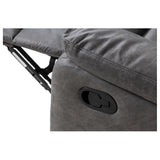 Taylor 3 Seater Recliner-Leather Air-Antique Grey Rub Off