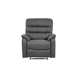 Taylor Recliner Chair-Leather Air-Antique Grey Rub Off