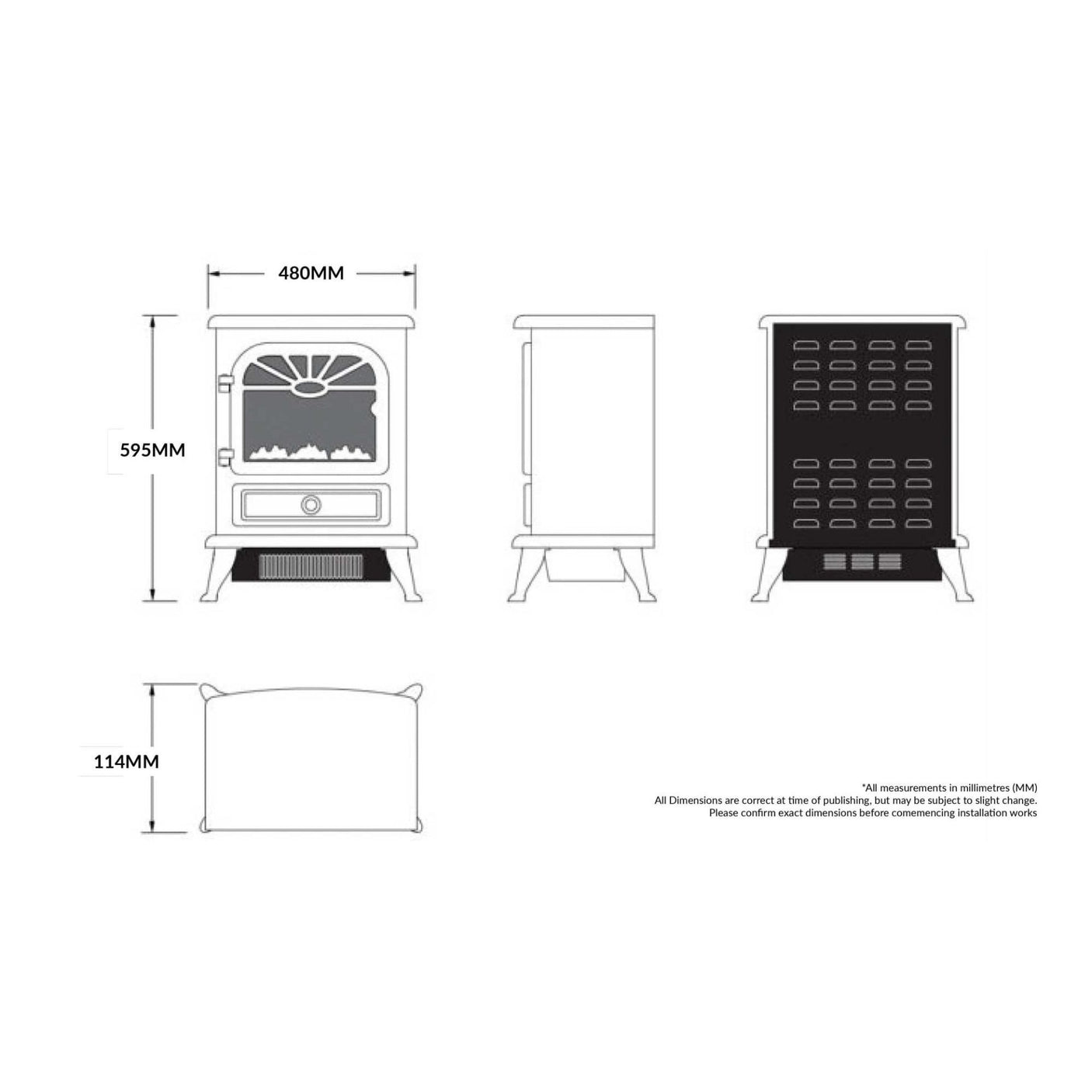 Electric Stove ES2000 - Cream