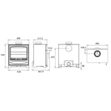 Ascot 8kw Matt Black Multi Fuel ( Eco )
