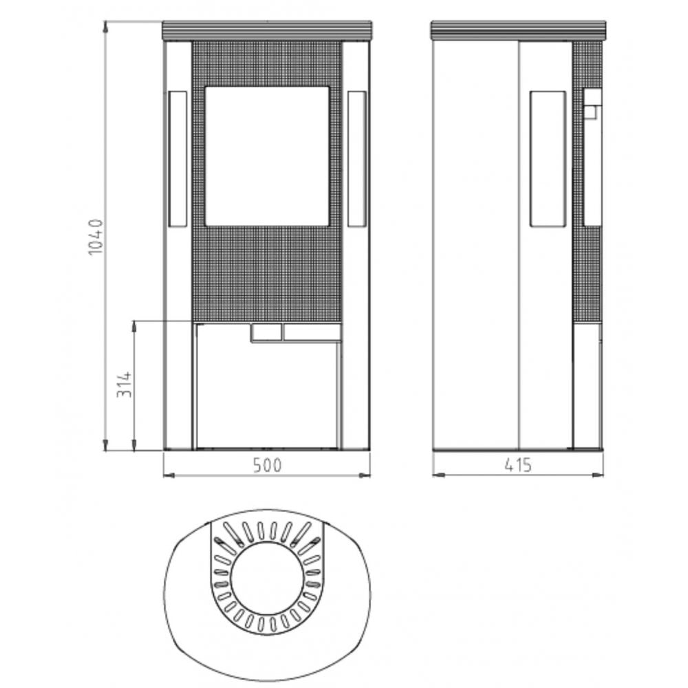 Ellipse G5 (Black) 7.3kW Wood Burning (Eco)