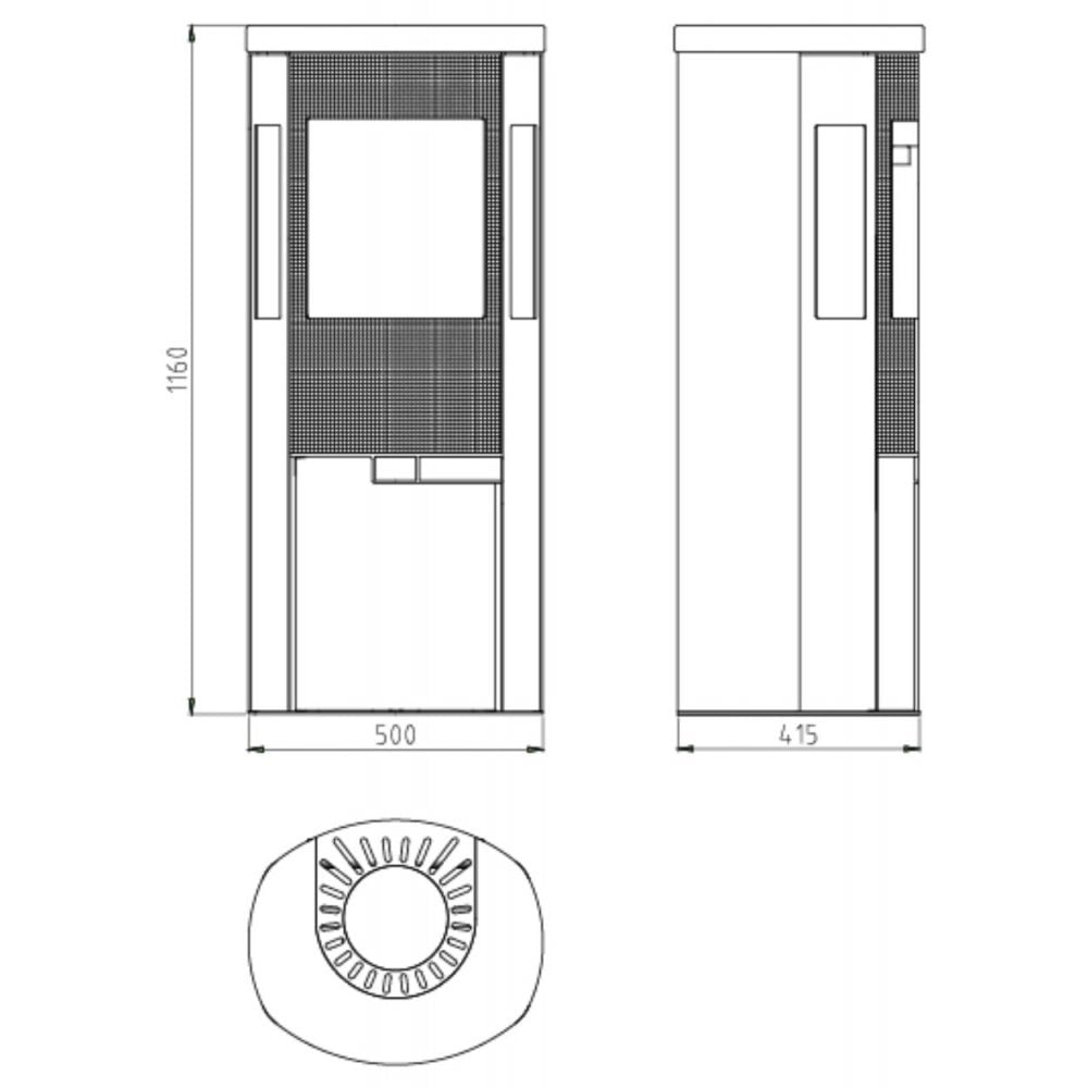 Ellipse G6 (White) 7.3kW Wood Burning (Eco)