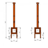 Thor D12 outdoor stove w Legs *w/ Pipe Set