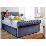 Sleigh Ottoman Bed 4ft