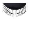Set of 2 Black Metal Coffee Table with Black Glass Top