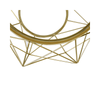Set of 2 Gold Metal Mesh Coffee Table with Glass Top